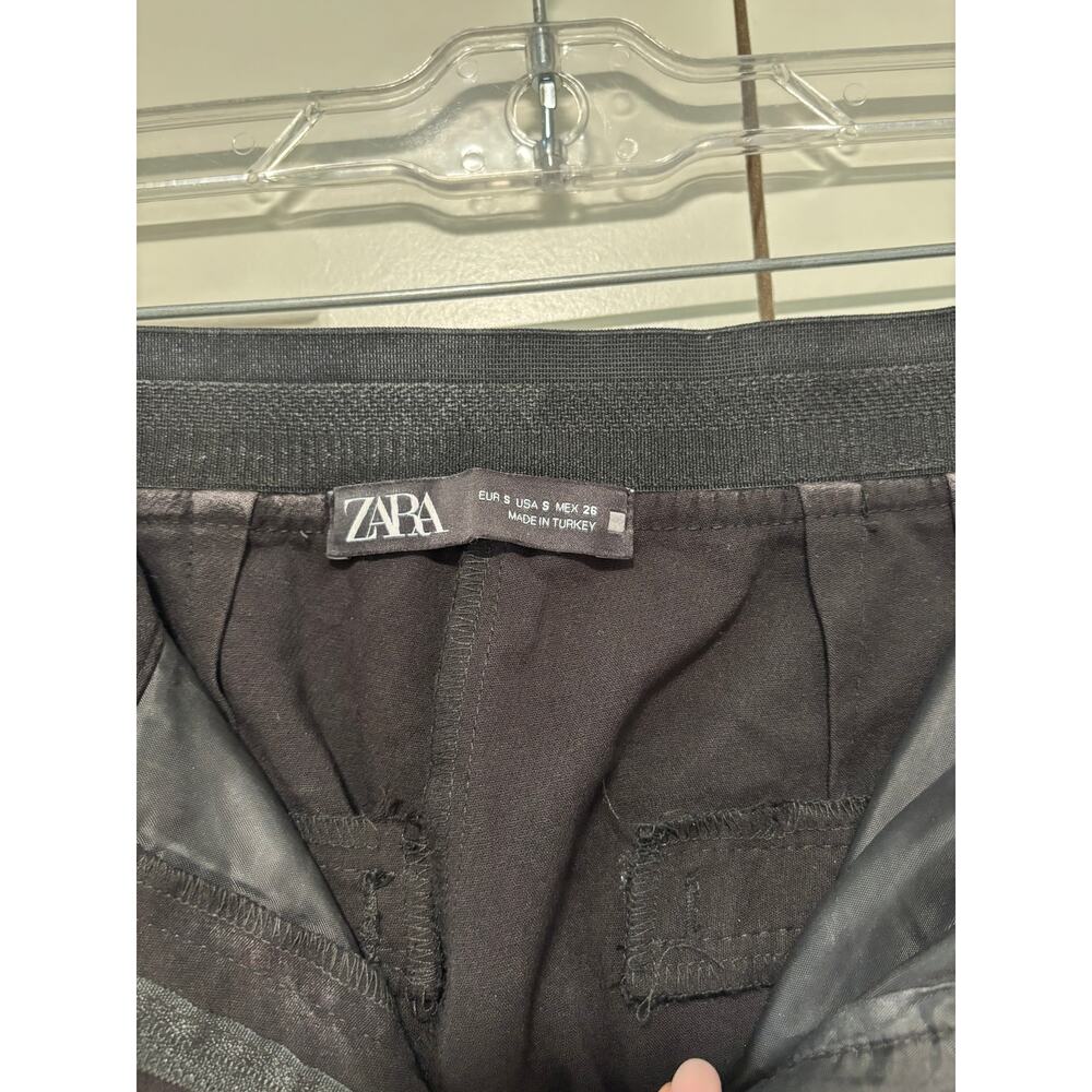 Zara Women's Black Slim Tapered Ankle Dress Pants Size S - Picture 8 of 10